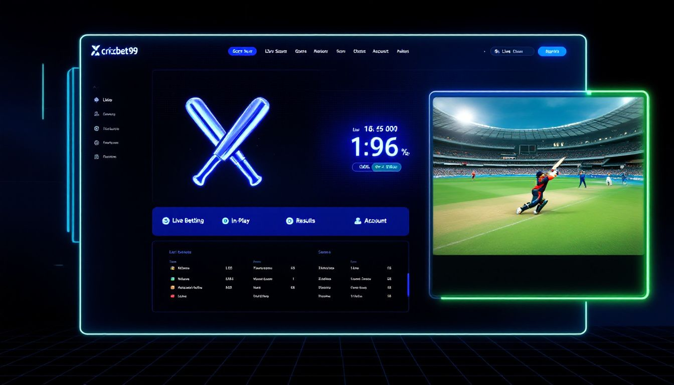 A visual representation of a demo account for Cricbet99.